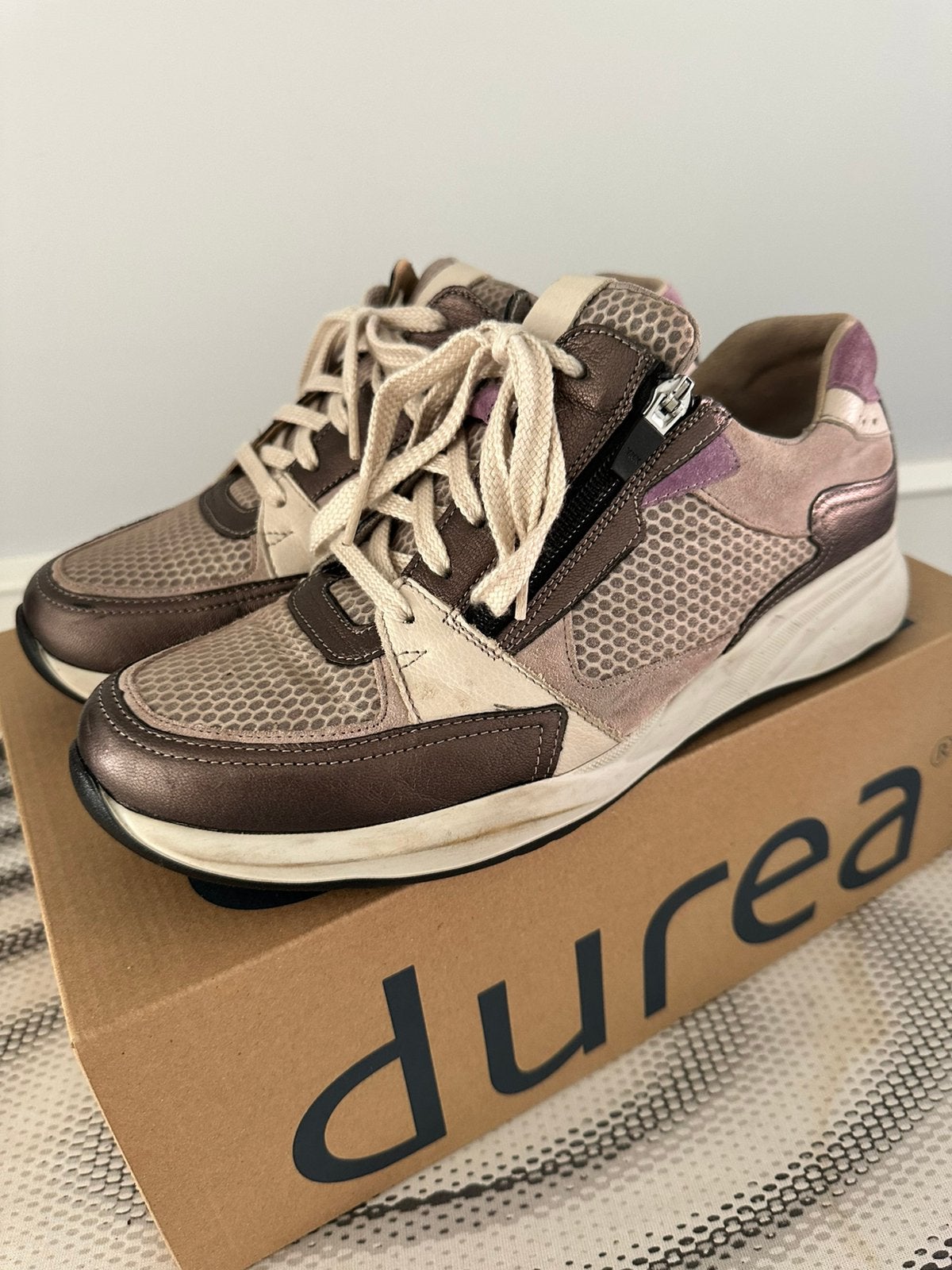 Durea sneakers maat 40,5 wijdte K, Kleding | Dames, Verzenden, Zo goed als nieuw, Sneakers of Gympen