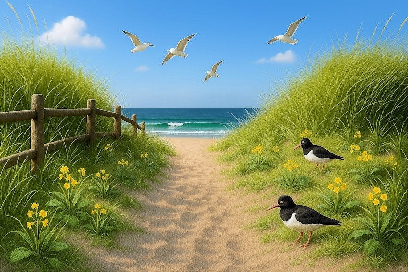 Borduurpatroon: Scholeksters op het strand, Zwolle, Patroon, Verzenden, Eindeloos Borduren