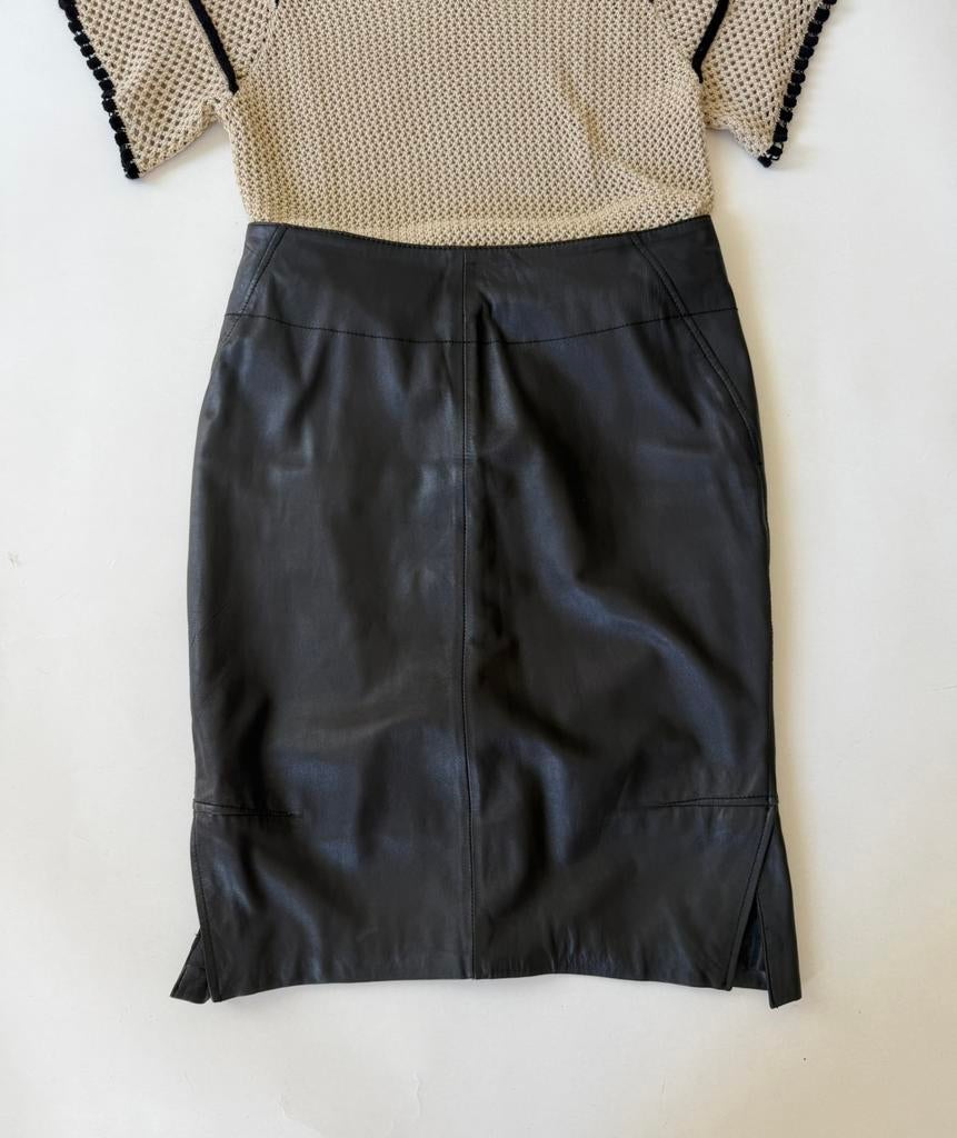 Arma collection zwart leren rok, maat 40, Kleding | Dames, Rokken, Maat 38/40 (M), Zwart, Ophalen of Verzenden, Gedragen