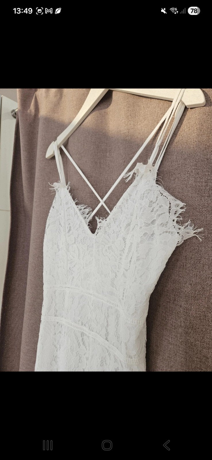 Witte bruids jumpsuit  Novia met open rug - Maat S, Ophalen of Verzenden, Nieuw, Wit
