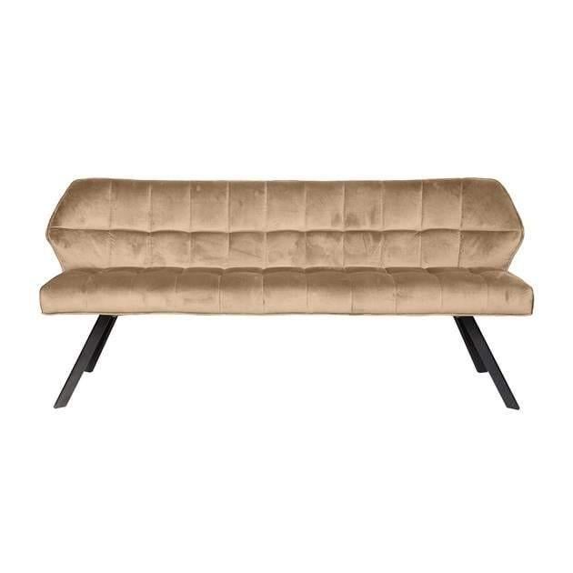 Zitting eetkamerbank Lino velours champagne 180cm, Huis en Inrichting, Ophalen, Minder dan 75 cm, Stof