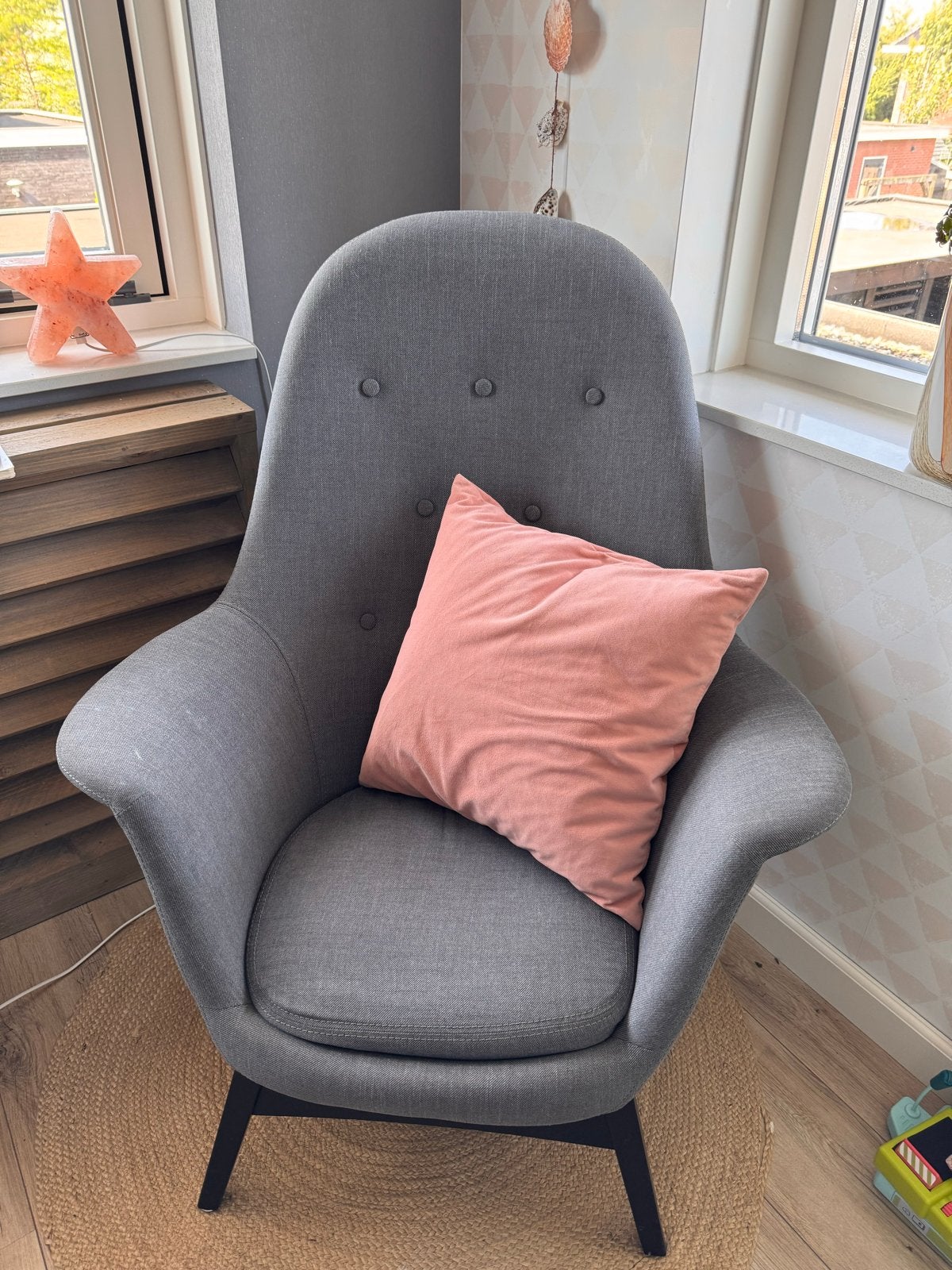 Ikea fauteuil Benarp, Huis en Inrichting, Fauteuils, Ophalen, 75 tot 100 cm, Zo goed als nieuw, Stof