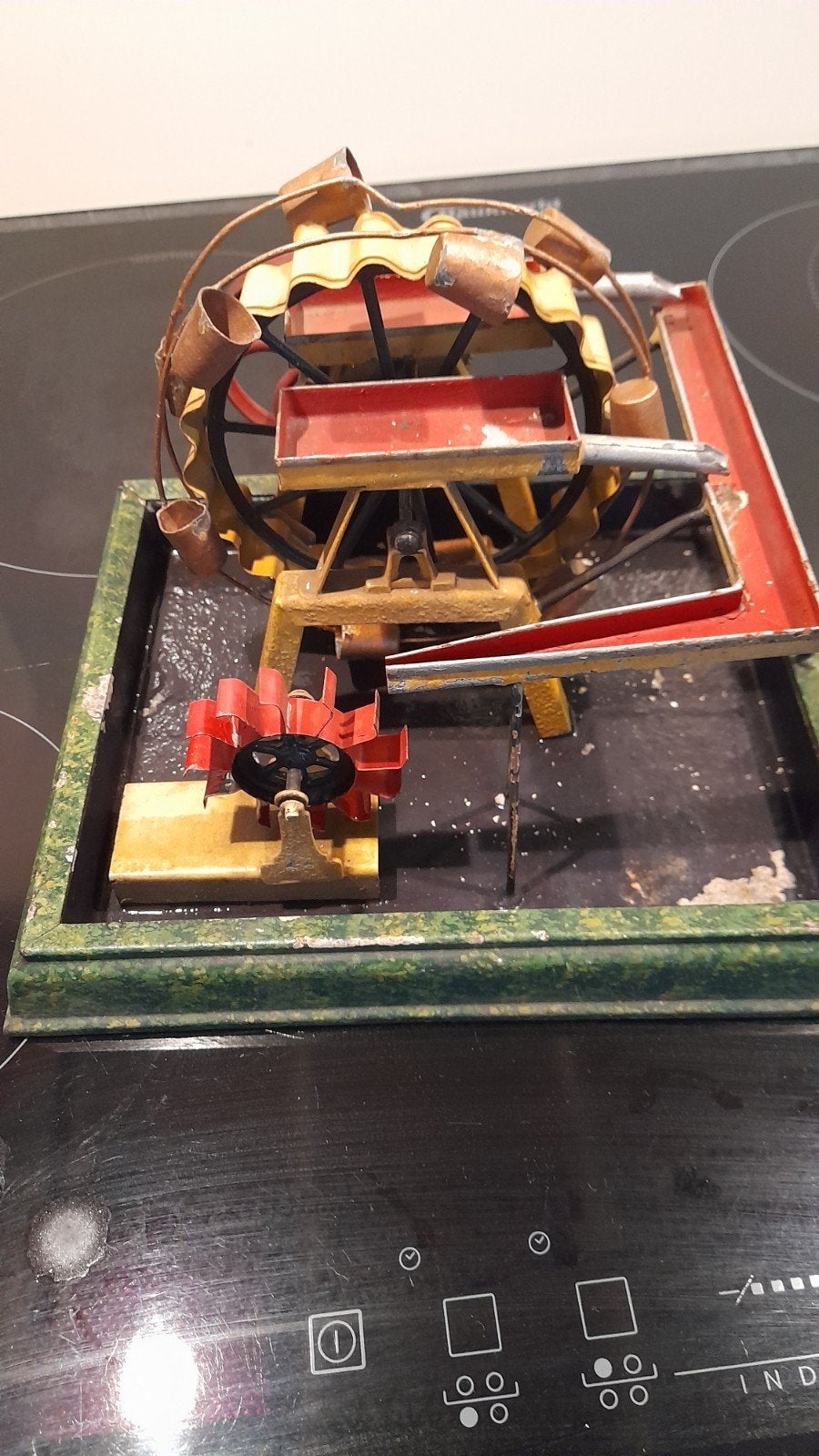 Oude Stoommachine Aandrijfmodel Waterrad - Speelschade, Ophalen of Verzenden, Gebruikt, Groter dan 1:32