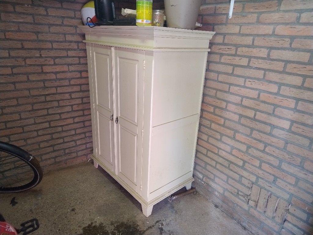 Computerkast, Huis en Inrichting, Kasten | Computermeubels, Ophalen, Hout beige kleur, Gebruikt, 70 tot 120 cm