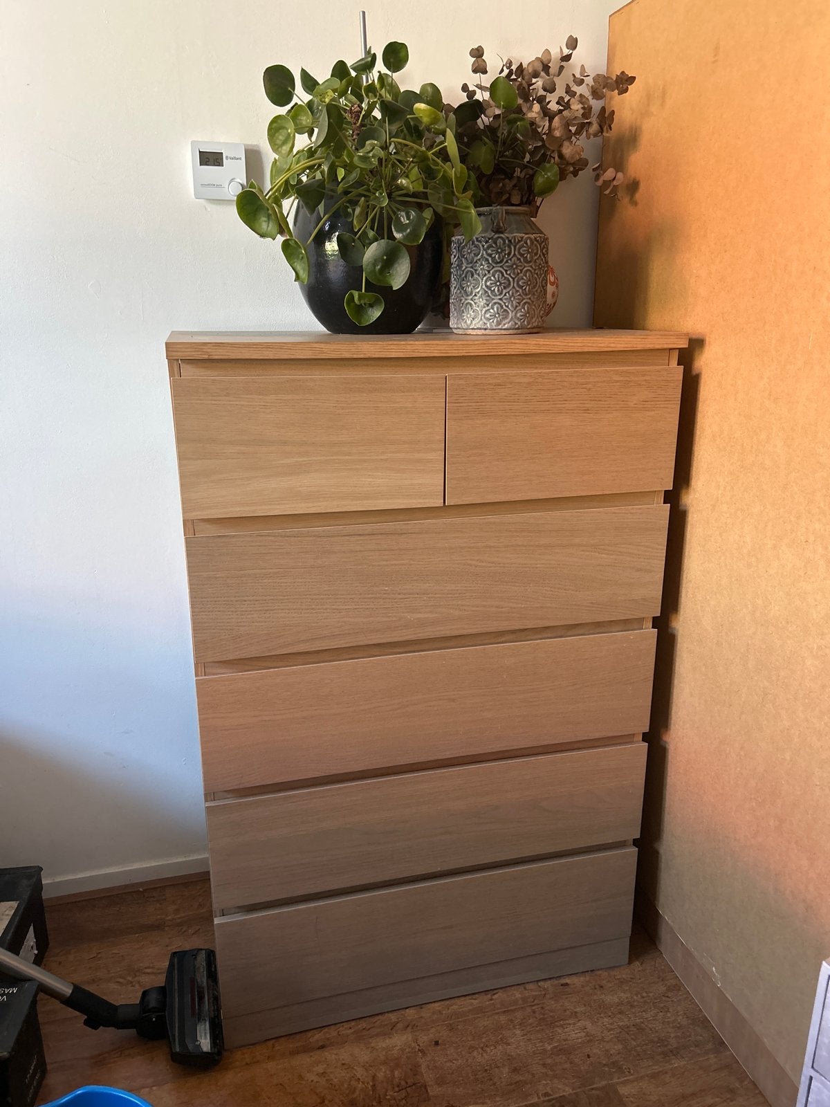 IKEA Malm ladekast in houtkleur - Goede staat, Huis en Inrichting, Kasten | Ladekasten, Ophalen, Gebruikt, 5 laden of meer, 100 tot 150 cm