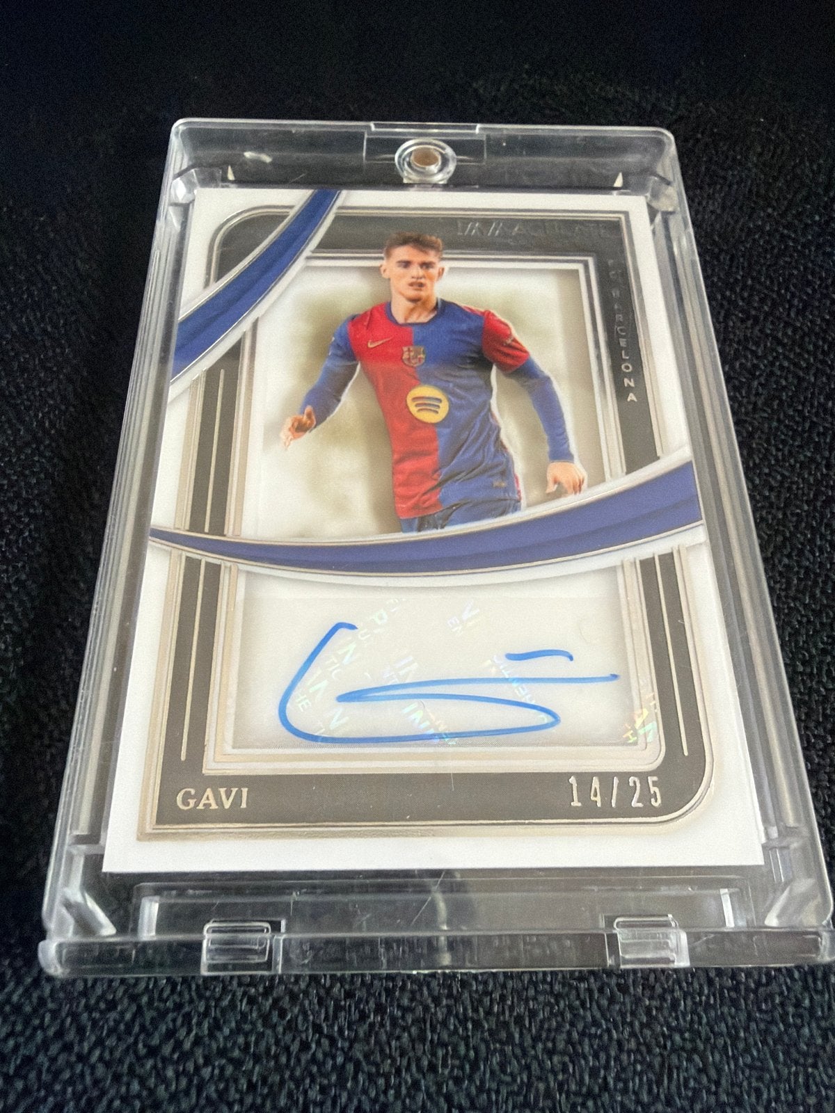 Gavi gesigneerde kaart FC Barcelona 14/25 Immaculate, Ophalen of Verzenden, Zo goed als nieuw, Buitenlandse clubs, Spelerskaart