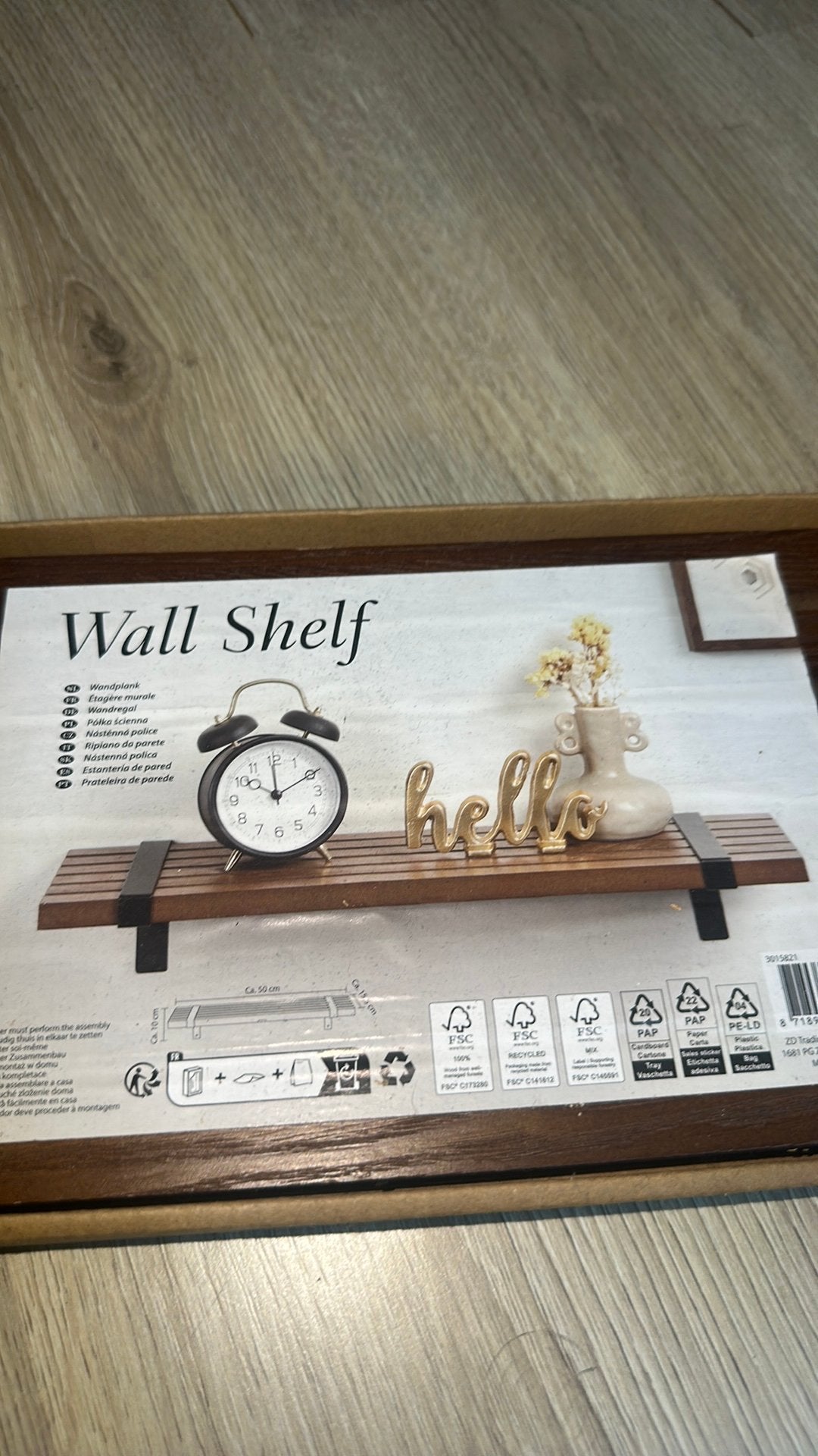 Wandplank, Ophalen, Nieuw, Bruin