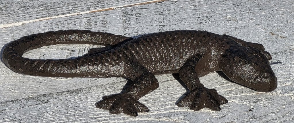 GEKKO / gietijzer, Dierenbeeld, Nieuw, Metaal, Info@huisentuindecoratiemarie.nl
