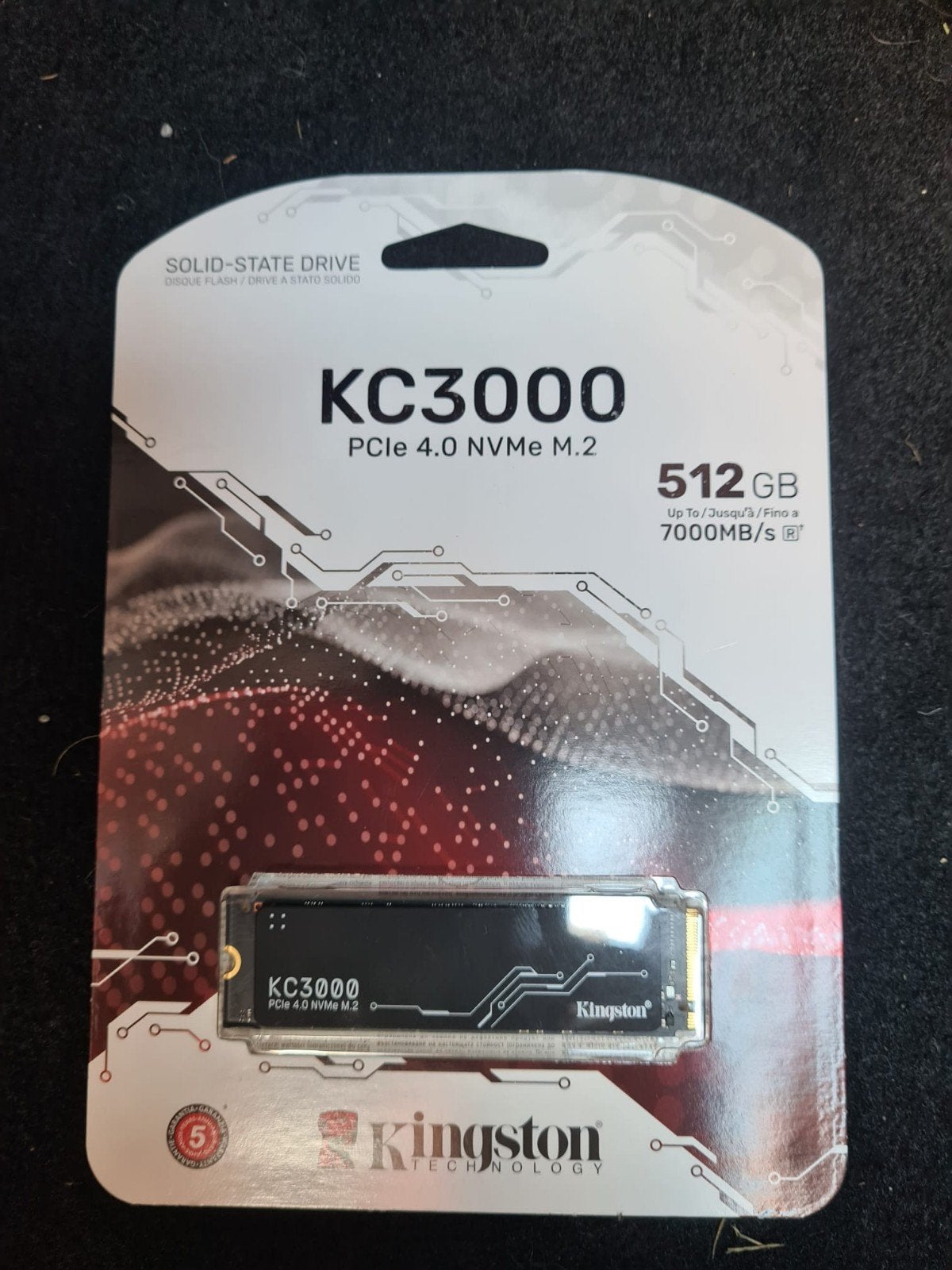 Kingston KC3000 PCIe 4.0 NVMe M.2 SSD 512GB, Computers en Software, Harde schijven, Intern, Kingston, SSD, Nieuw