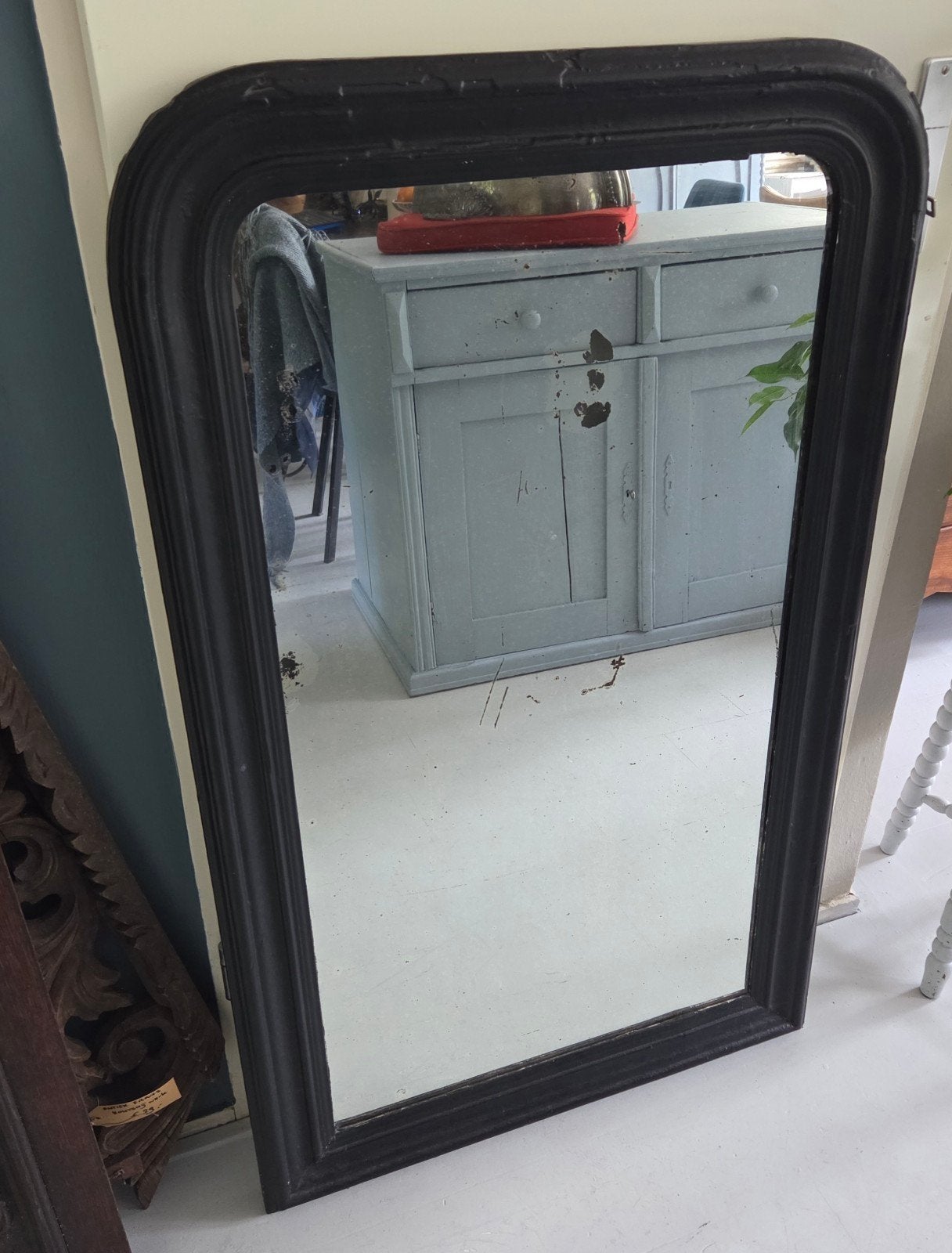 Brocante grote oude Franse Louis Philippe spiegel ca 1910, Ophalen