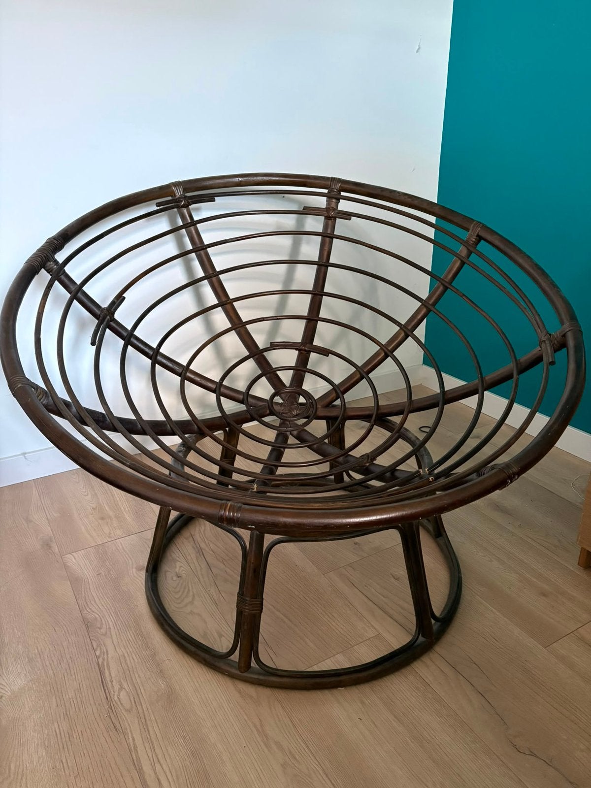 Rotan Lounge stoel, Huis en Inrichting, Ophalen, Gebruikt, Bruin, Eén