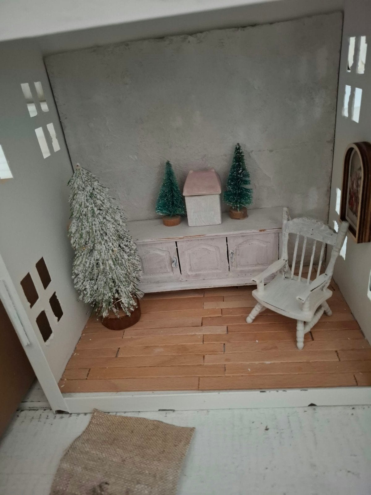 poppenhuis kerst kijkkast kerstboom, Ophalen of Verzenden, Poppenhuis