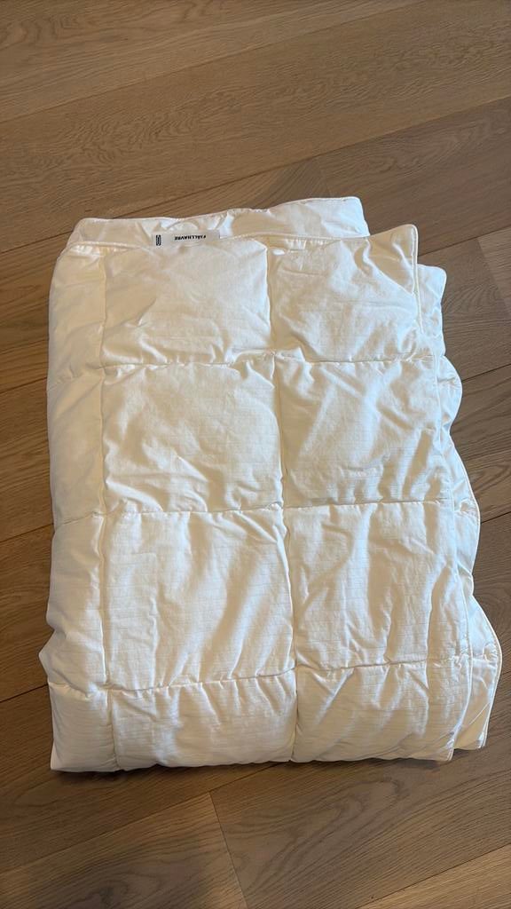 IKEA eenpersoons dekbed Fjällhavre, Ophalen of Verzenden, Zo goed als nieuw, Wit, Deken of Dekbed