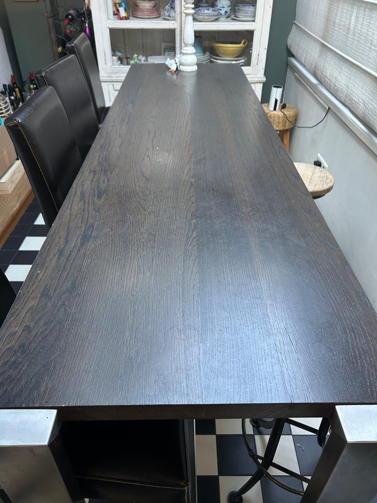 Lange bartafel van Bert Plantagie, 240x69x95 cm, Huis en Inrichting, Tafels | Eettafels, Ophalen, Gebruikt, 200 cm of meer, 50 tot 100 cm