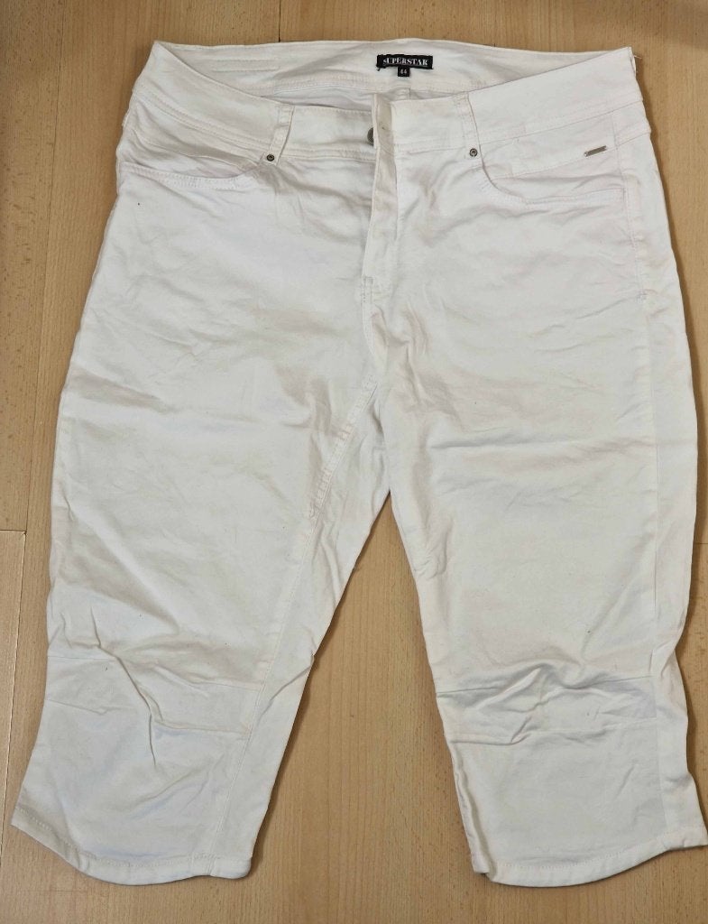 Superstar driekwart broek, mt 44, heel mooie afwerking, Wit, Maat 42/44 (L), Ophalen of Verzenden, Zo goed als nieuw