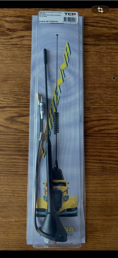 DAB/FM Antenne 16V elektrisch versterkt 76 graden, Auto diversen, Ophalen of Verzenden, Nieuw