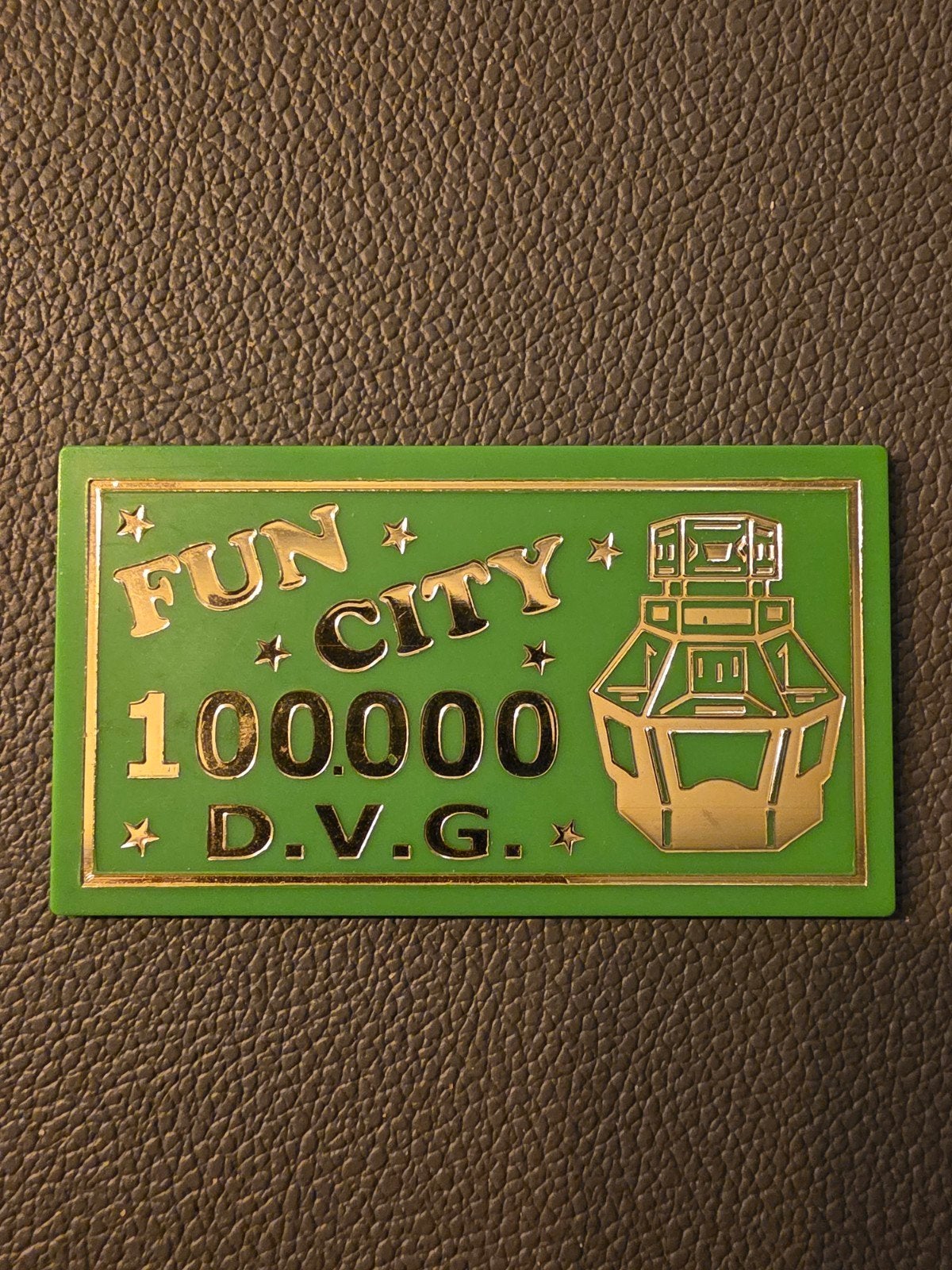 DVG 100.000 punten coin pusher munt / penning kermis, Ophalen