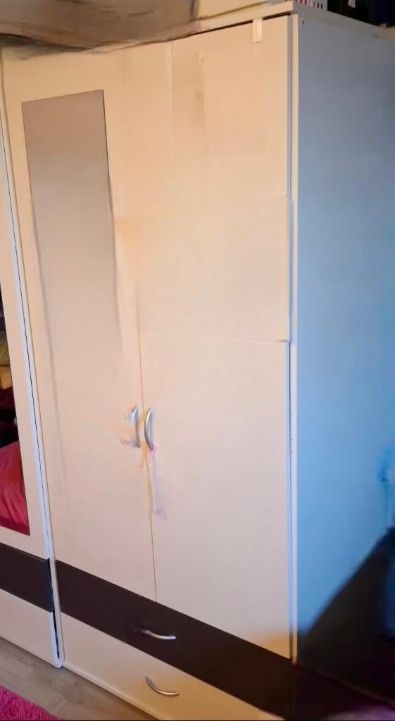Kleding kast met spiegel, Ophalen, Met klep(pen), 50 tot 100 cm, Zo goed als nieuw