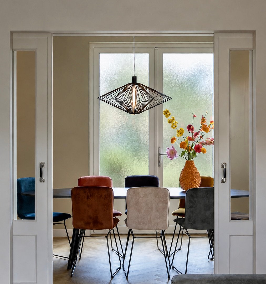 Showmodel - Wever & Ducre Hanglamp Zwart, Ophalen of Verzenden, Zo goed als nieuw, Metaal, E27 (groot)