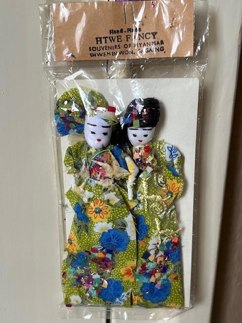 Handgemaakte poppetjes meegebracht uit Myanmar/Birma 1999, Antiek en Kunst, Kunst | Niet-Westerse kunst, Ophalen of Verzenden