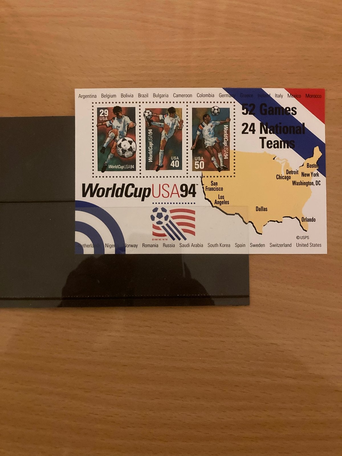 World Cup USA 1994 postzegelvel, Verzenden, Setje