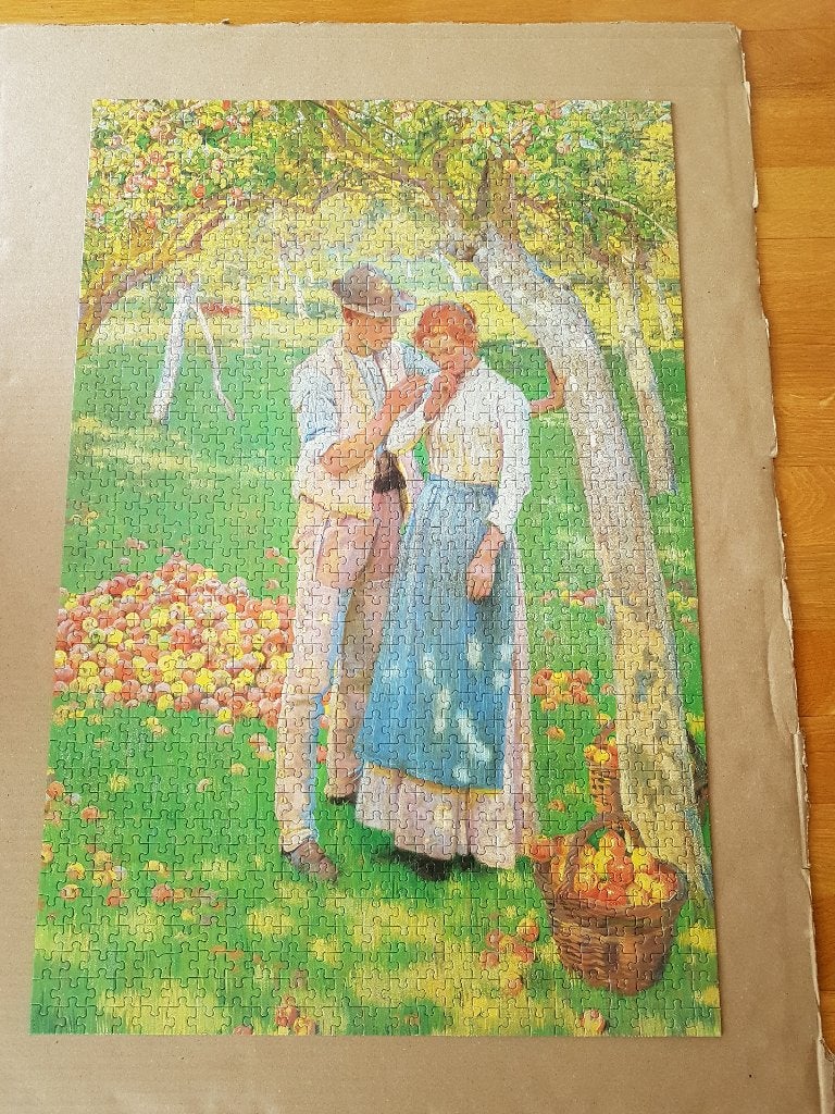 LEGPUZZEL Nelly Erichsen: APPELOOGST (1000 st), Ophalen of Verzenden, 500 t/m 1500 stukjes, Gebruikt, Legpuzzel