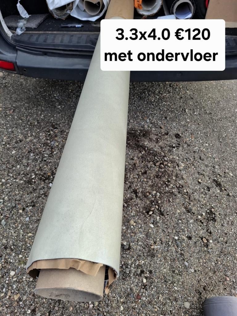 Nieuw vinyl vloer 3.3x4.0 met ondervloer, Ophalen