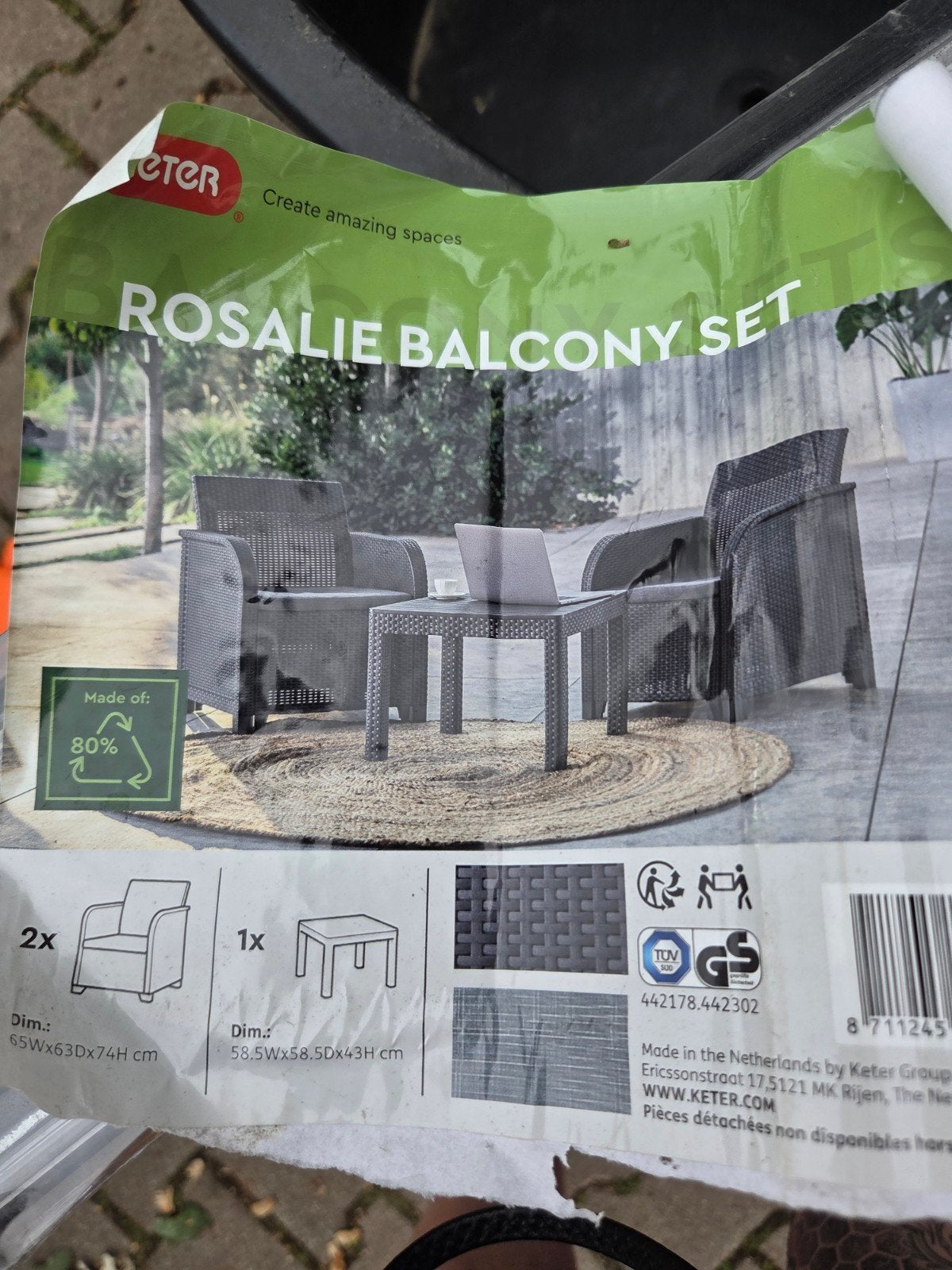 Keter Rosalie Balkonset - Nieuw in doos, Ophalen