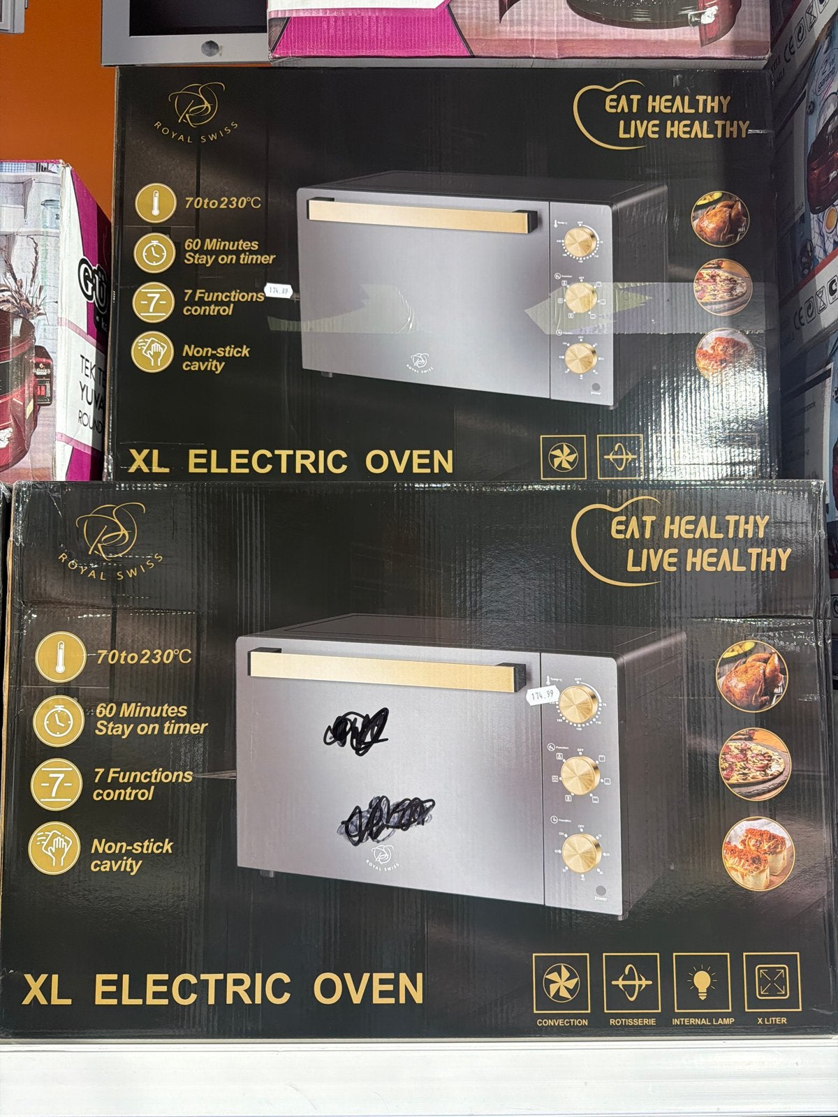 Royal Swiss XL Elektrische Oven - 7 Functies, Antiaanbaklaag