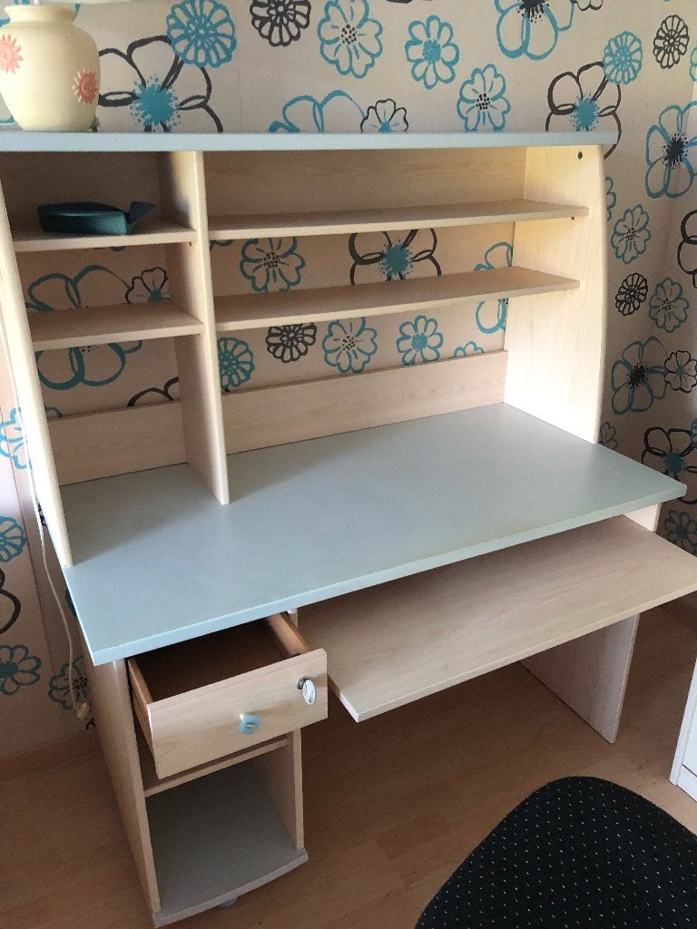 Bureau, Huis en Inrichting, Ophalen, Met lades, Gebruikt, Hout