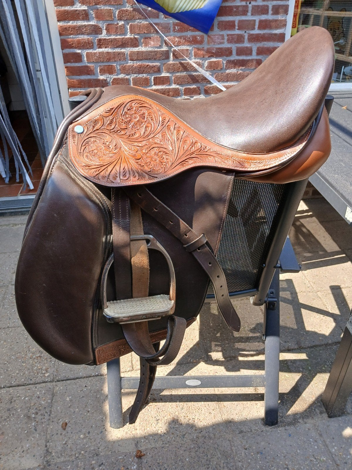 Bruin zadel 17 inch, Ophalen of Verzenden, Gebruikt, Overige soorten