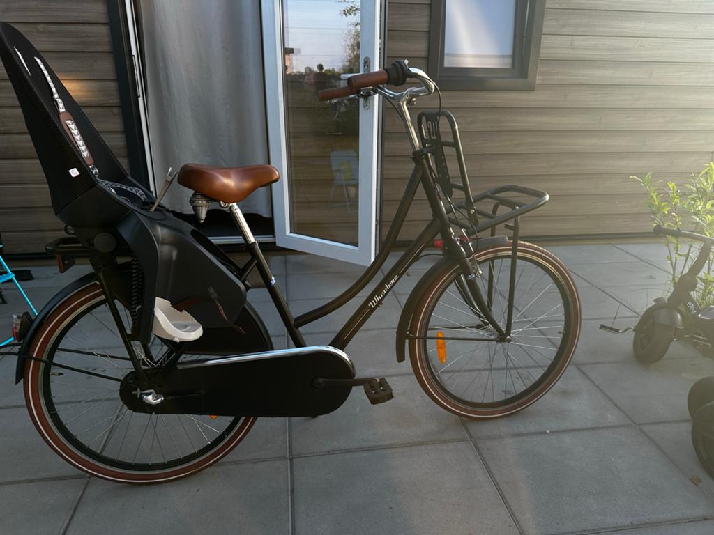 Transportfiets met kinderzitje - Ideaal voor schoolritjes!, Overige merken, Terugtraprem, Ophalen of Verzenden, 53 tot 56 cm