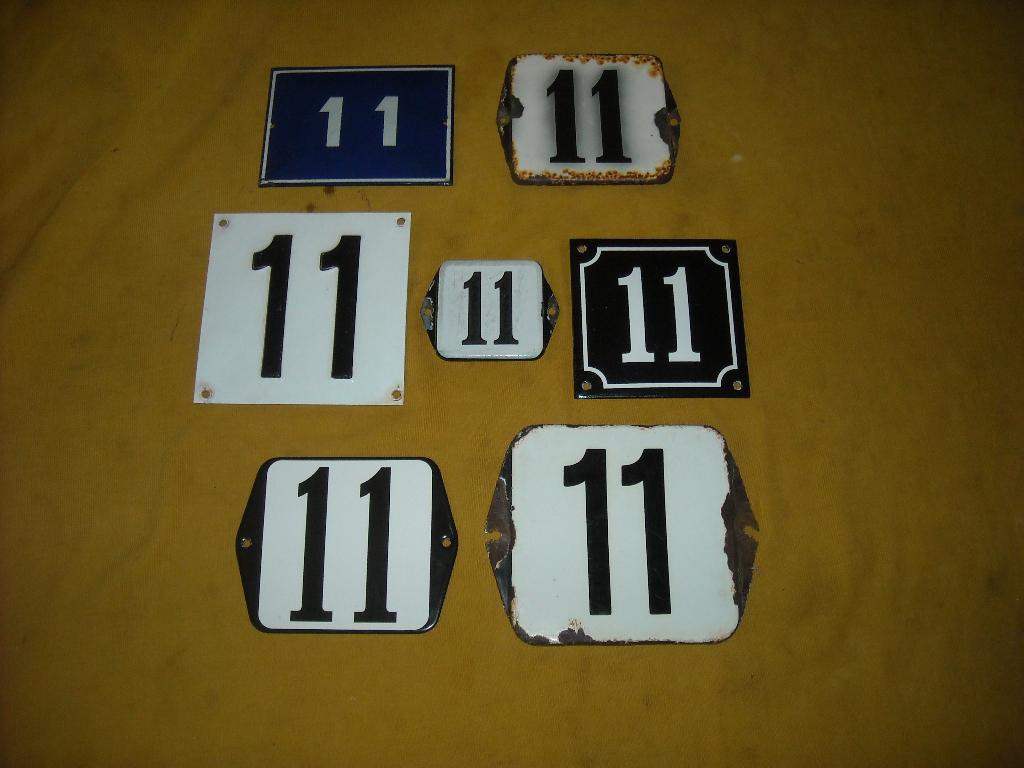oud emaille huisnummer 11 ook 12 13 14 15 16 17 18 19 20 21, Ophalen of Verzenden
