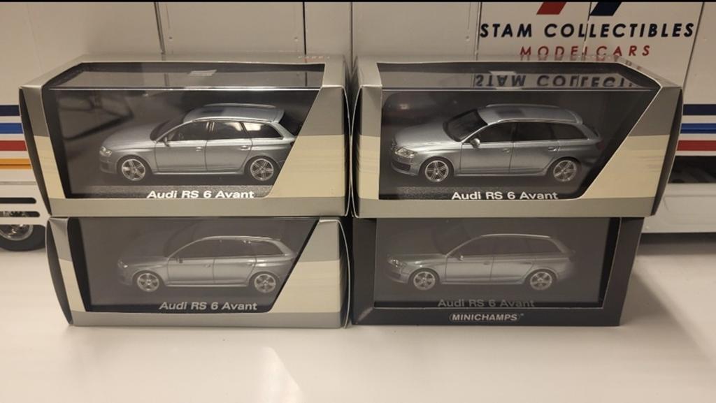 Minichamps Audi RS6 C6 Avant Monza Silver Dealer Edition, R, S, Auto, Ophalen of Verzenden