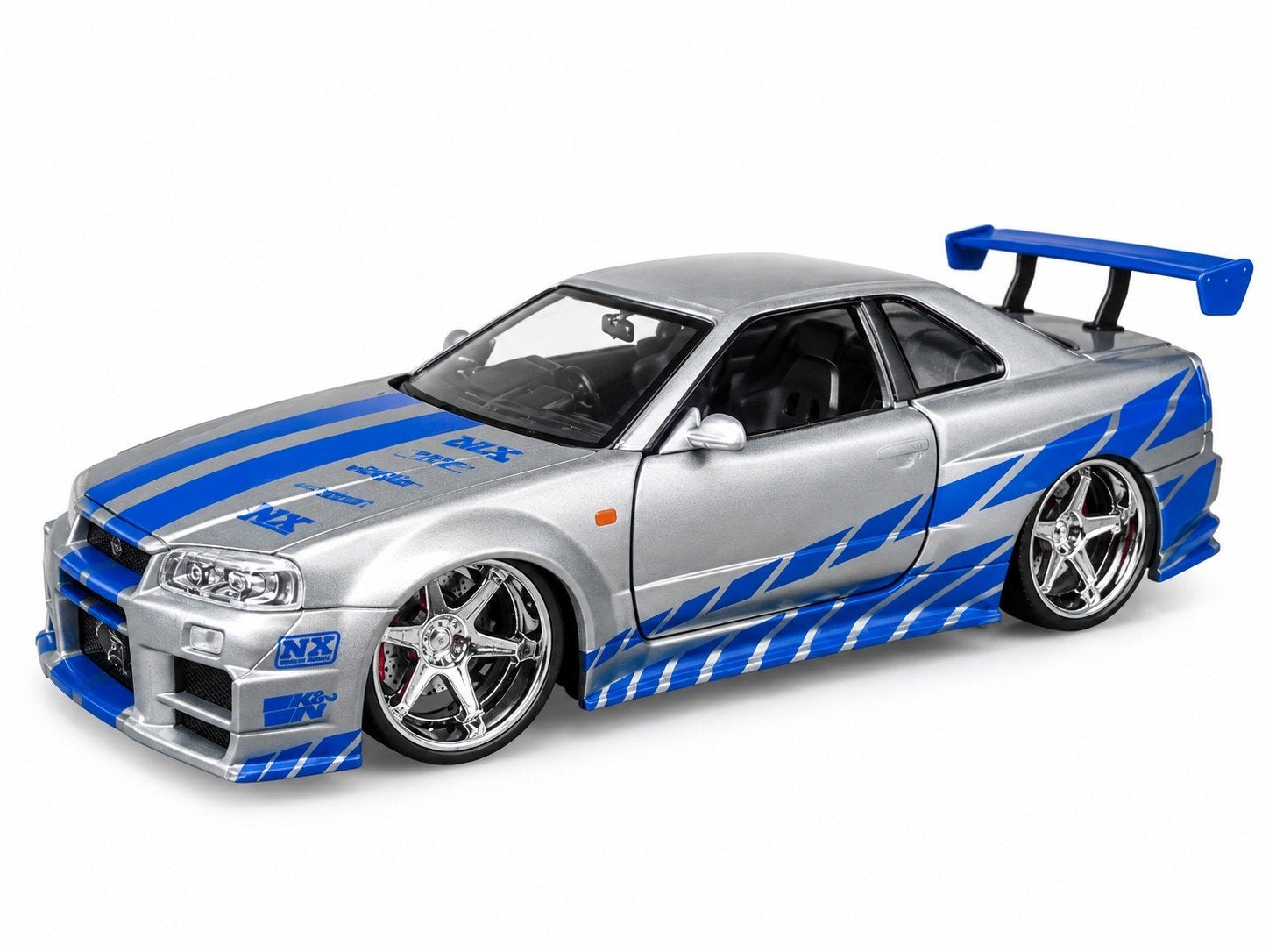 1:24 Nissan Skyline GT-R R34 Brian, Ophalen of Verzenden, Zo goed als nieuw, Auto, Jada