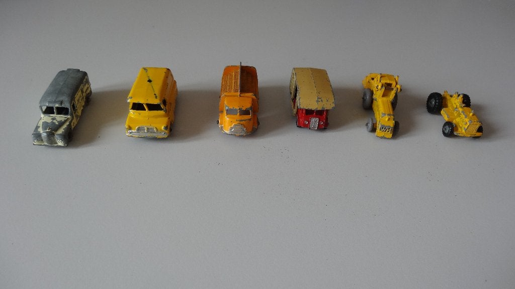 Vintage Matchbox speelgoedauto's - set van 6, Ophalen, Gebruikt