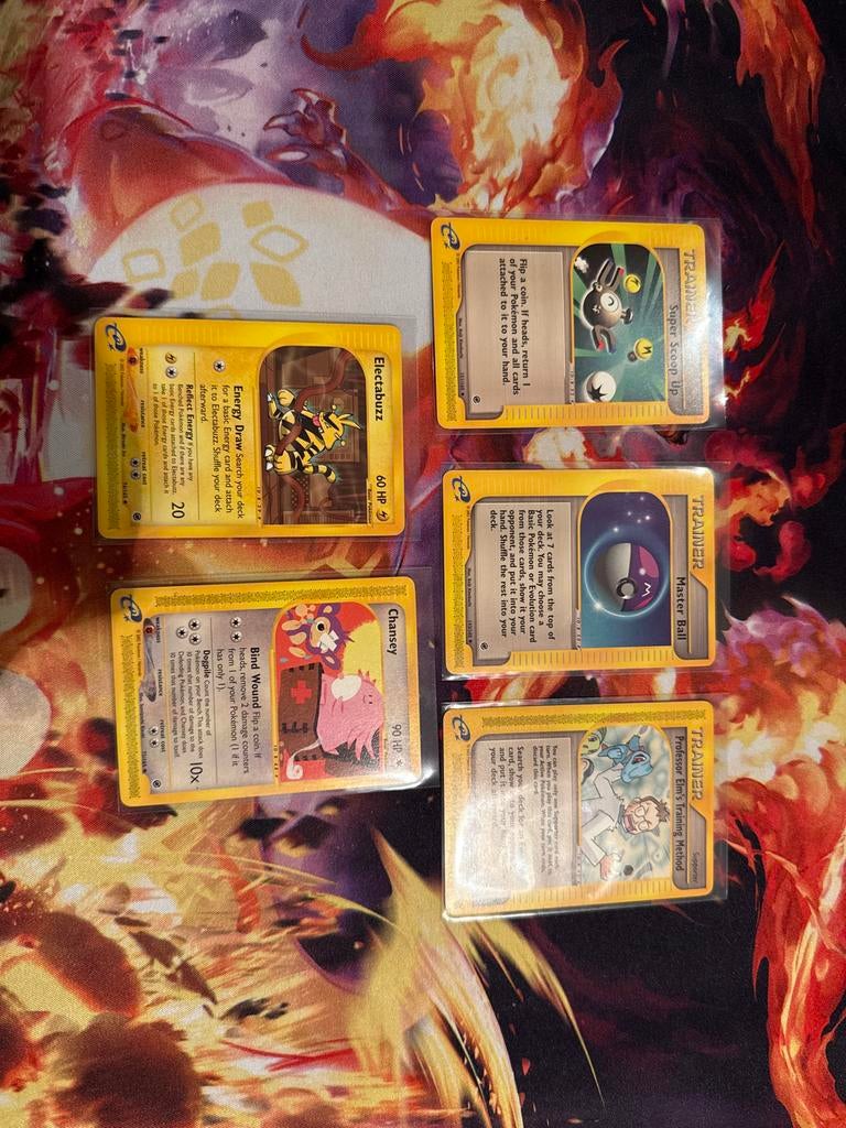 Pokémon Expedition Kaarten - Electabuzz, Chansey, Trainers, Ophalen, Gebruikt, Meerdere kaarten
