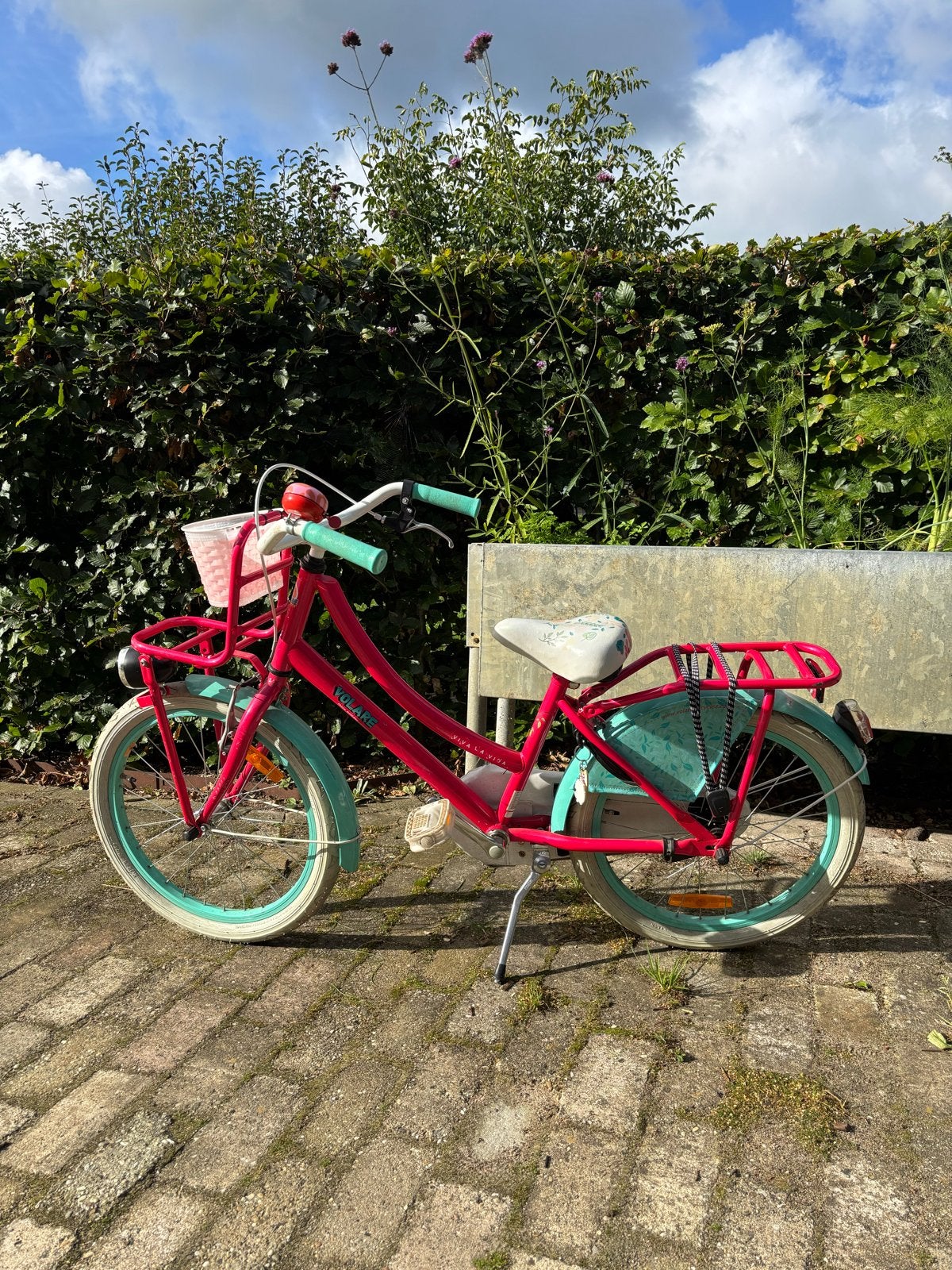Volare kinderfiets 20 inch roze/mintgroen, Ophalen, Gebruikt, Terugtraprem, 20 inch of meer