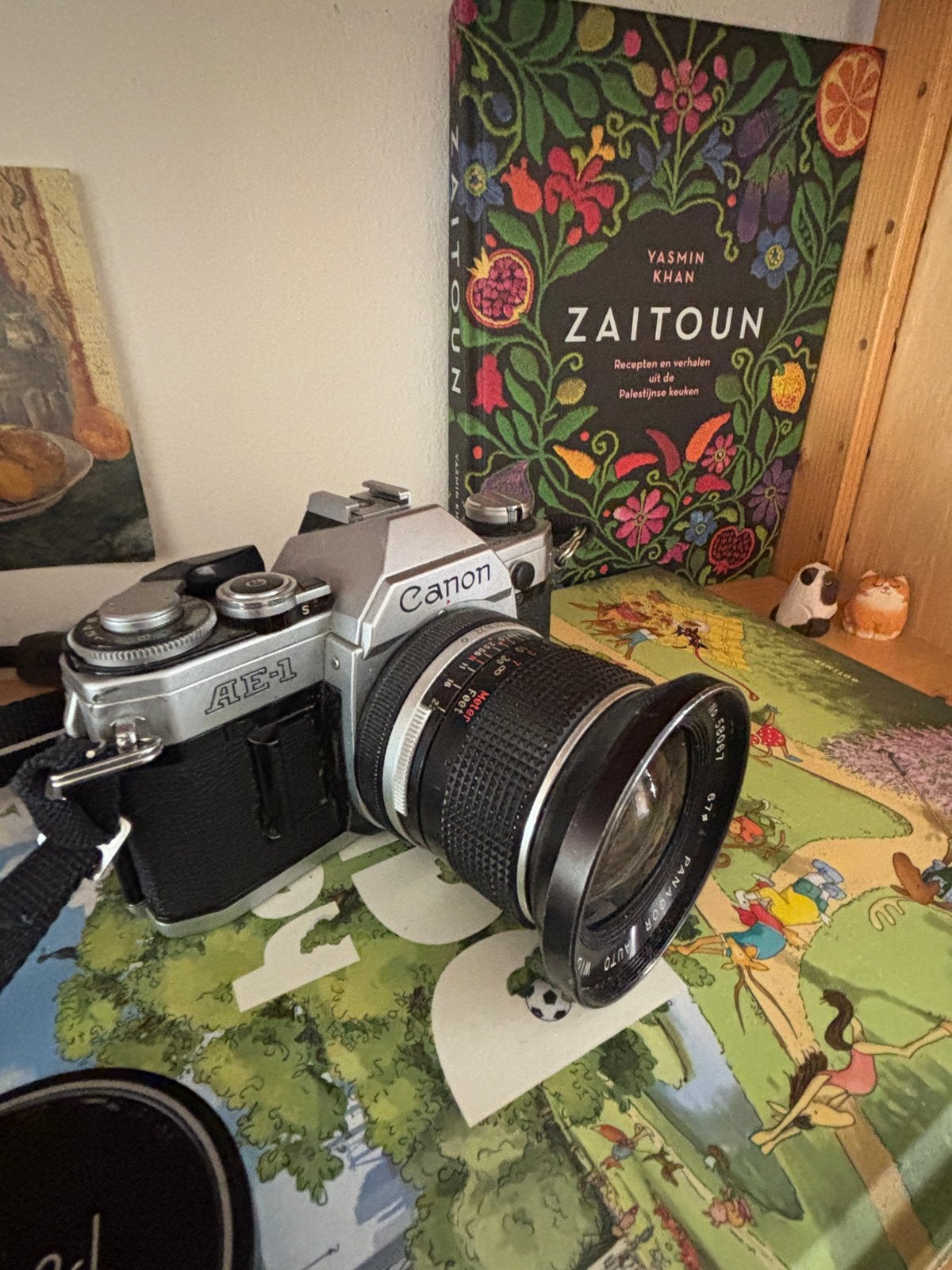 Canon AE-1 Spiegelreflexcamera met 4 lenzen en accessoires, Ophalen of Verzenden, Gebruikt, Spiegelreflex, Canon