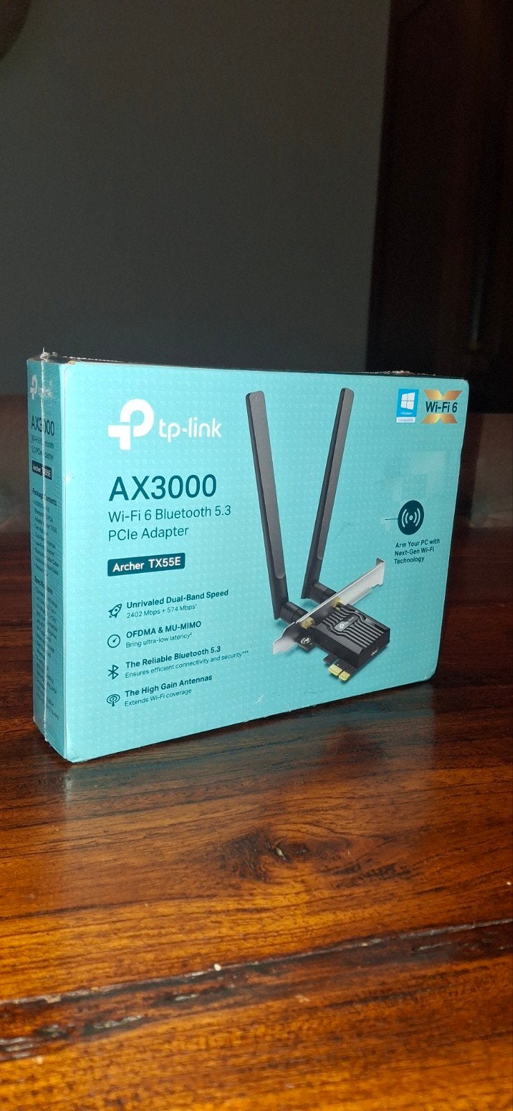TP-Link AX3000 Wi-Fi 6 Bluetooth 5.3 PCIe Adapter, Computers en Software, Netwerkkaarten, Ophalen of Verzenden, Nieuw, Intern