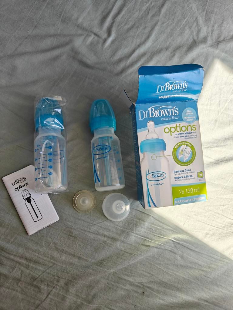 Babyfles Dr. Brown's Natural Flow- 2x 120ml nieuw, Kinderen en Baby's, Ophalen of Verzenden, Nieuw, Overige typen