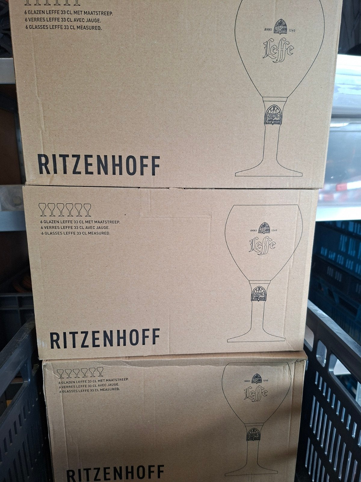 Leffe glazen, Ophalen of Verzenden, Zo goed als nieuw, Glas of Glazen, Leffe