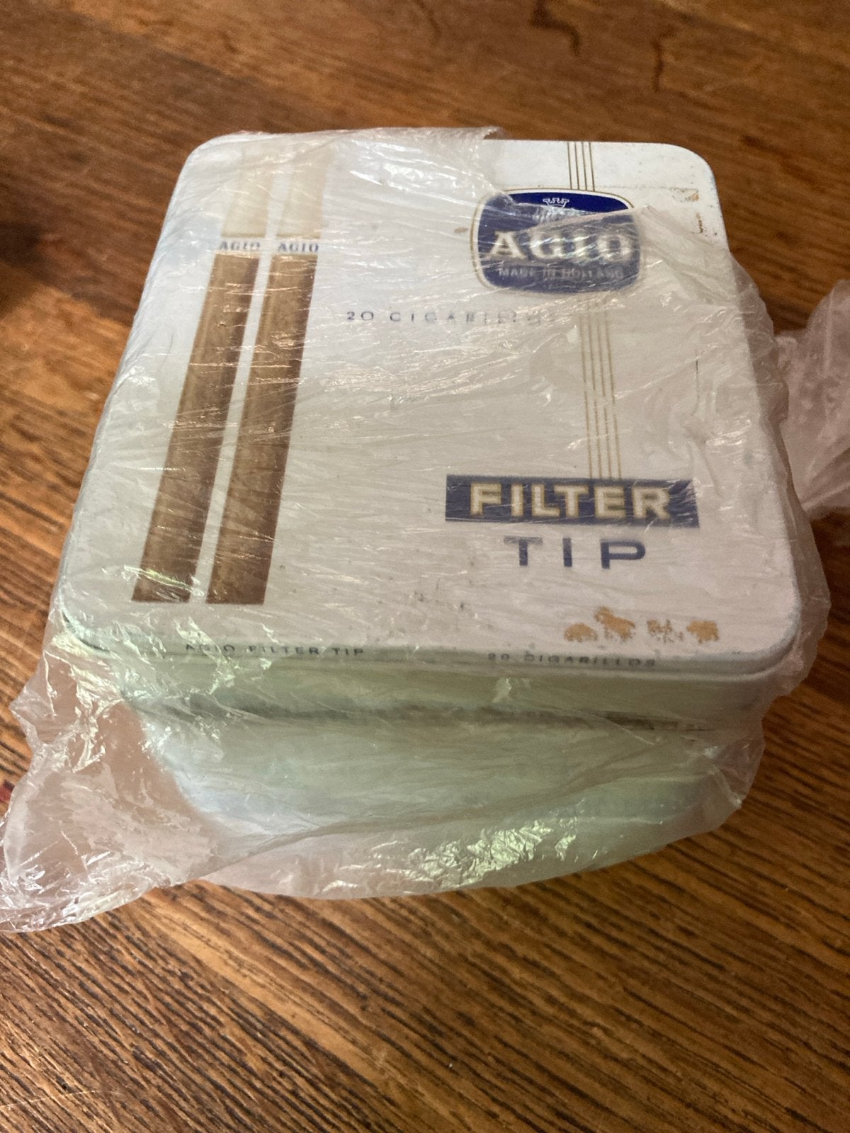 5x Vintage Agio Filter Tip sigarenblikje - 20 sigarillo's, Ophalen of Verzenden, Zo goed als nieuw, Overige, Overige merken