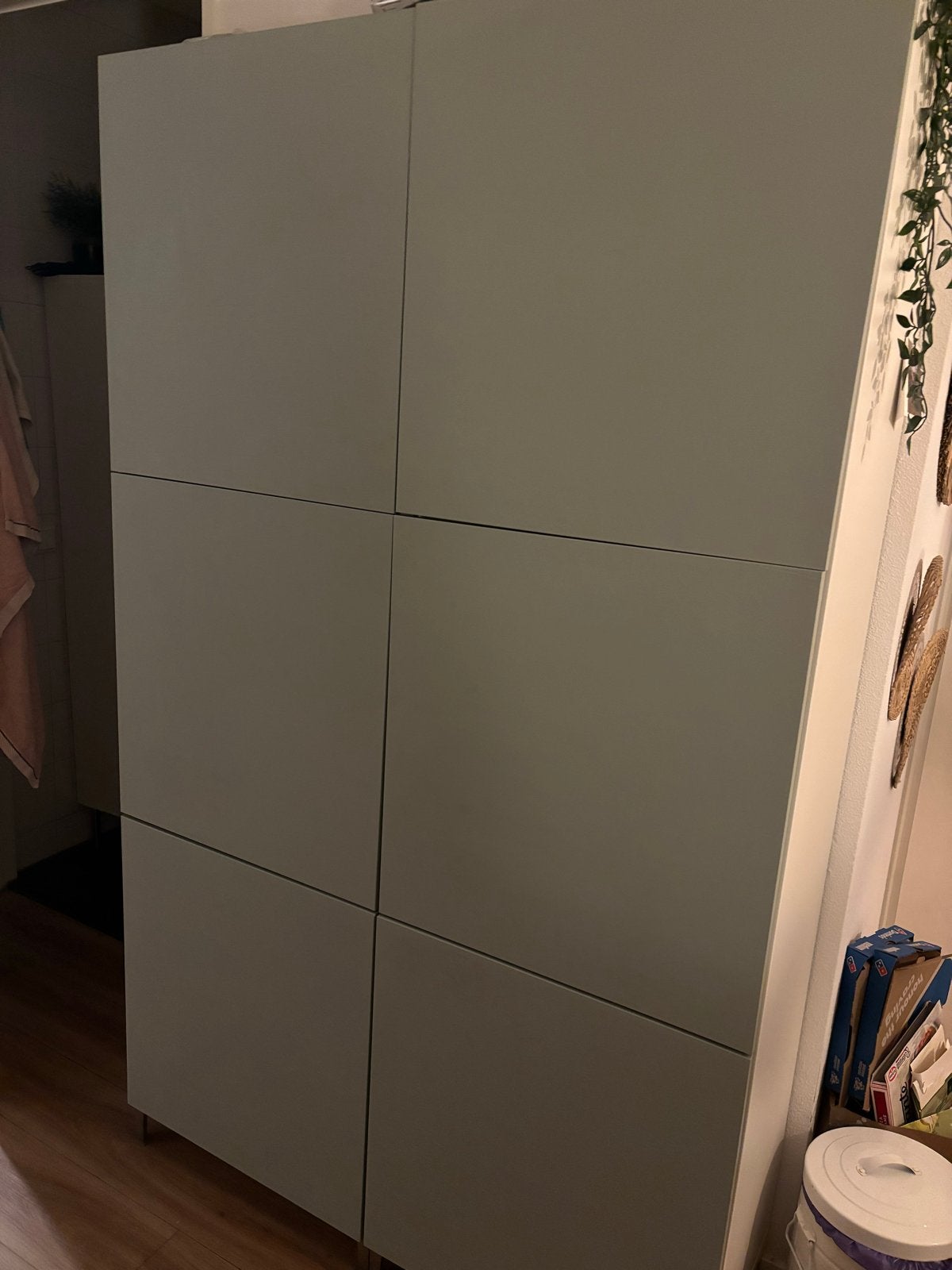 IKEA BESTA Hjortviken deur grijsgroen 60x64 cm, Ophalen, Kunststof, Gebruikt, 50 tot 100 cm