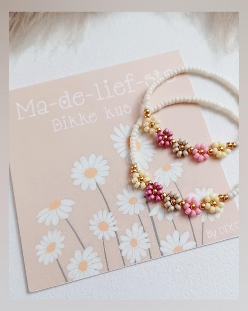 NIEUW! Schattig cadeautje kaart moeder en dochter armbandje, Ophalen of Verzenden, Nieuw
