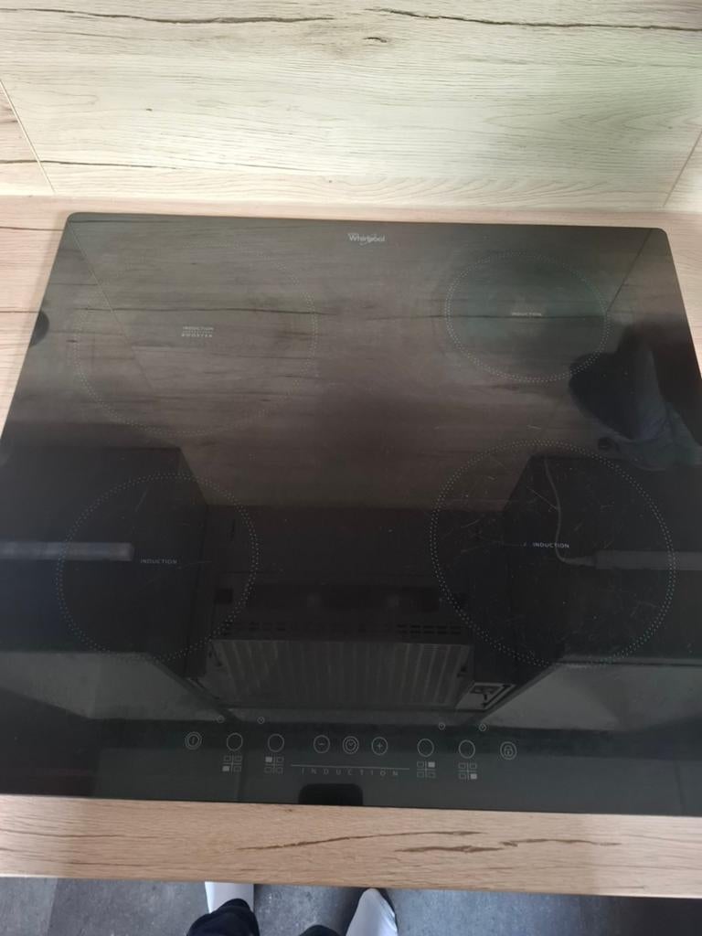 Inductiekookplaat Whirlpool, Witgoed en Apparatuur, Kookplaten, Ophalen, Gebruikt, 4 kookzones, Inbouw