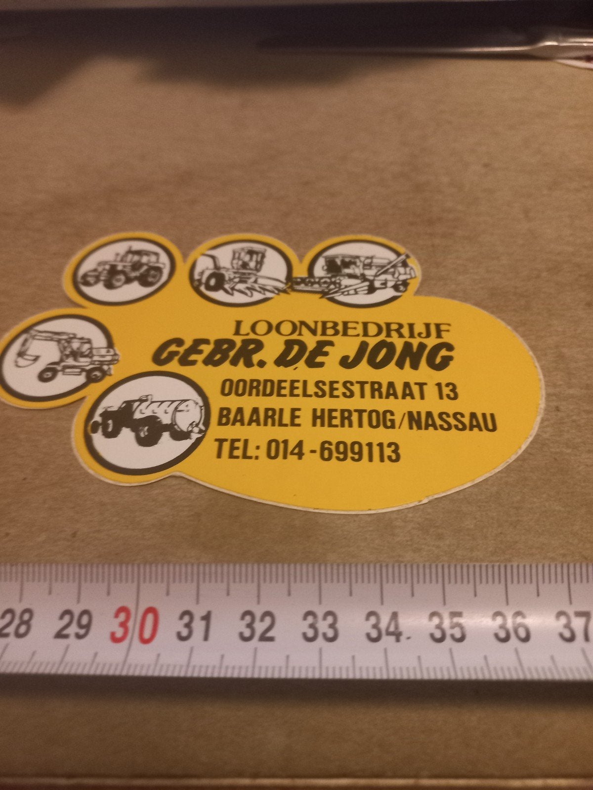 Vintage Loonbedrijf Gebr. De Jong Sticker, Ophalen of Verzenden