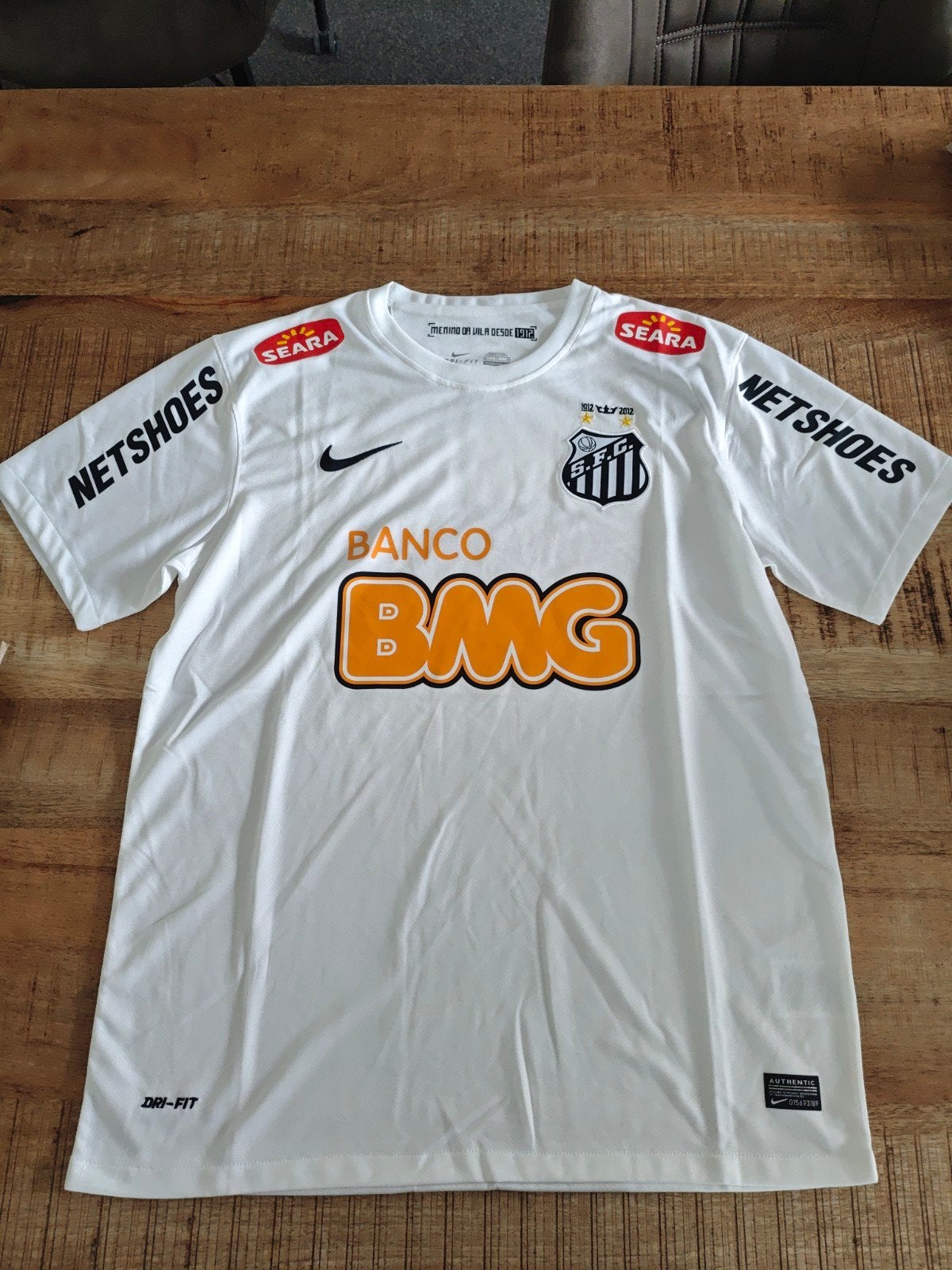 voetbalshirt Santos, Wit, Nike, Ophalen of Verzenden, Maat 56/58 (XL)