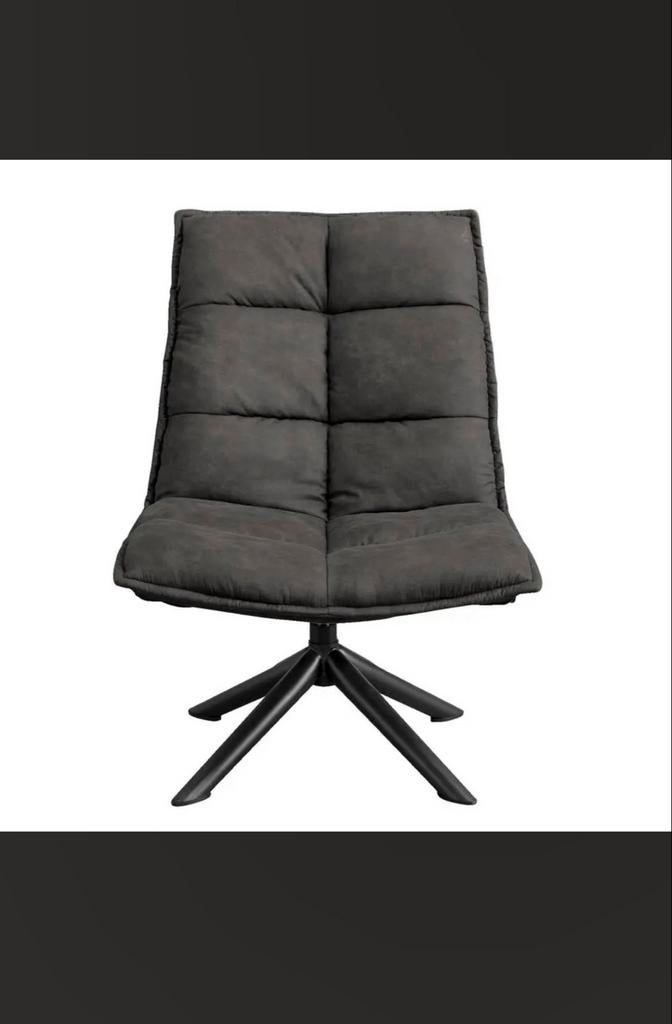 Draaifauteuil Clayton stoel Grijs antraciet draaistoel leen, Ophalen, Modern, tijdloos, relaxed, Zo goed als nieuw, Stof