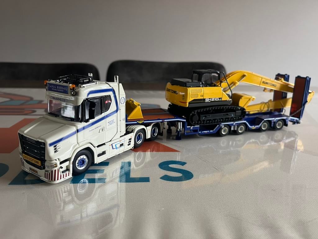 Scania Bierings met dieplader en Sumitomo kraan, Ophalen of Verzenden, Nieuw, Bus of Vrachtwagen, Wsi